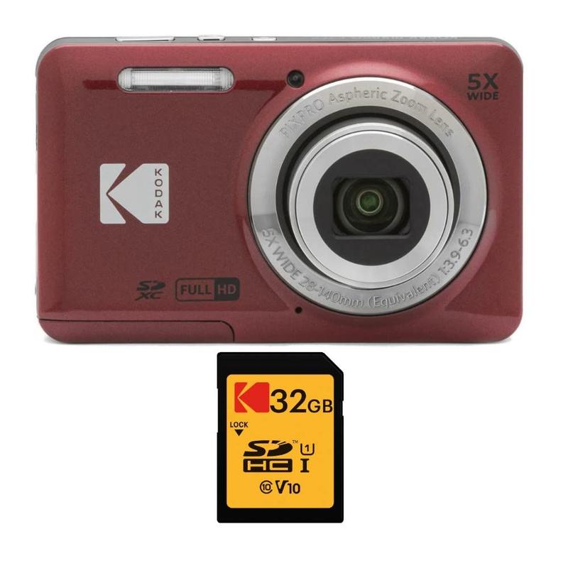 Câmera digital KODAK PIXPRO Friendly Zoom FZ55 Vermelha - Câmera